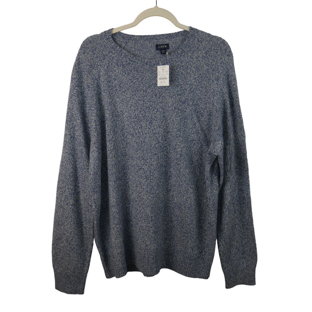 J. Crew Factory NWT Blue Crewneck Lambswool Blend Sweater Size XXL